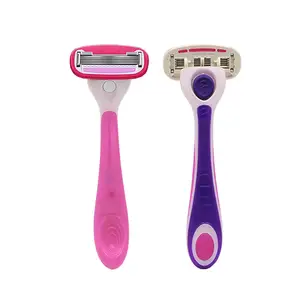 Premium women shaver 5 blade pink ladys razor