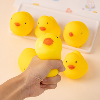 Jouet anti-stress en forme de canard jaune, en EVA, à presser, pour le bain, unisexe, à partir de 3 ans
