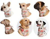 Bandana triangulaire d'été de luxe et écologique pour chiens, foulard personnalisé imprimé, accessoire de mode de bonne qualité pour animaux de compagnie, Noël