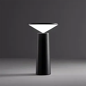 Lámpara de mesa recargable e inalámbrica, luz LED táctil para hotel, comercial, mesa de comedor