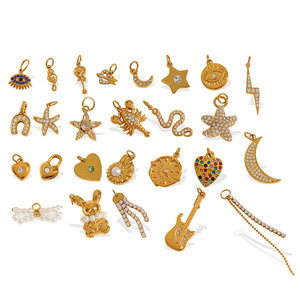 Accesorios de Joyería DIY, Formas Variadas, Acero Inoxidable, Chapado en Oro de 18K, Colección de Colgantes con Patrón de Totem para Hacer Collares - Product Image 5