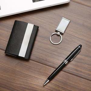 Executive <b>Gift</b> <b>Set</b>: Branded Keychain, Card Holder & Pen for Corporate Gifting - Product Image 2