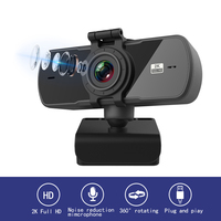 Kamera Web USB 2K Full HD 1080P Sensor CMOS Autofokus Mikrofon untuk PC Mac Laptop Desktop YouTube