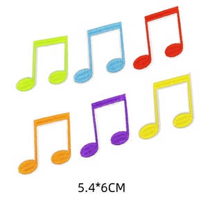 Patch brodé coloré Note de musique Clé de Sol, Badge Symbole Musical, Applique thermocollante pour Vêtements, Sacs, Chapeaux, Décoration DIY et Artisanat - Product Image 5