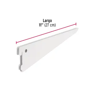 Master with 100 units <b>White</b> flat <b>bracket</b> for double zipper, 27cm, FIERO - Product Image 3