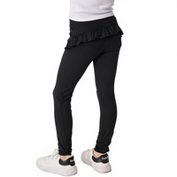 Pantalon de sport, de danse et de yoga pour adolescentes, motif à carreaux, taille haute élastique avec cordon de serrage, en nylon et élasthanne, 110-160 cm, antibactérien, séchage rapide