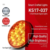 Luz Trasera LED para Camión de 110 mm, 12V 24V, 18 SMD, Roja, de Posición, Freno y Direccional, Aprobada por CCC DOT EMARK, para Vehículos Comerciales