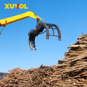 Grappin à bois rotatif sur chenilles XUVOL de 48 tonnes à ouverture large de 4 mètres pour excavatrice - Product Image 5