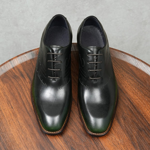 Zapatos Oxford de Hombre de Cuero Genuino Hechos a Mano, Estilo Italiano, de Lujo, con Cordones, para Otoño, Formales, Impermeables y Transpirables - Product Image 4