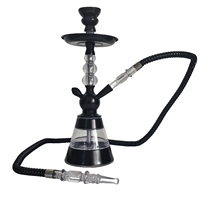 Kit de chicha portable de style arabe en alliage d'aluminium avec base en acrylique, ultra léger, pour voyage, fête, plage