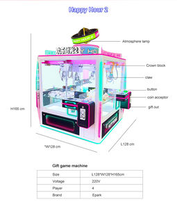 Máquina Expendedora de Regalos Comercial que Funciona con Monedas, Grúa de Garra y Atrapa Dulces para 4 Personas, Ideal para Bares y Reuniones Sociales - Product Image 3