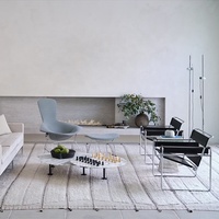 Milieu du siècle moderne Bauhaus loisirs Style selle en cuir en acier inoxydable fauteuil tubulaire chaise longue