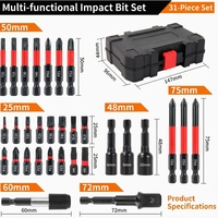 Embouts de tournevis de qualité industrielle et DIY, 31 pièces, en acier au tungstène, embouts magnétiques Phillips OEM pour perceuse électrique, réparation