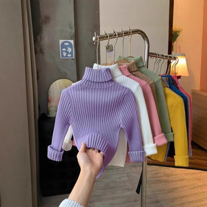 Maglioni a Collo Alto Invernali per Ragazze e Ragazzi, Strati Base Morbidi e Caldi, Pullover a Costine in Stile Coreano - Product Image 4