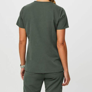 Yüksek elastik çabuk kuru Spandex dokuma Jersey Rayon kadın kısa kollu fırçalayın Set tıbbi cerrahi elbisesi iğne hastaneler - Product Image 6