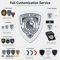 Fournisseur de badges brodés personnalisés avec emblème de lion OEM, patchs de protection pour uniformes, vestes, sacs et accessoires vestimentaires