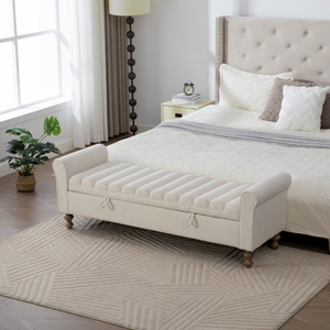 <span class=keywords><strong>Banc</strong></span> de rangement ottoman moderne en tissu avec repose-pieds et pieds, <span class=keywords><strong>coffre</strong></span> à couvertures pour salon, chambre à coucher, entrée - Product Image 1