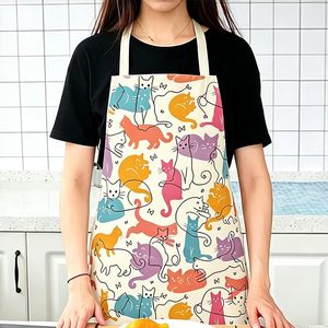 Delantal de Cocina Personalizado sin Mangas de Algodón y Lino con Bolsillo Grande para Hornear y Cocinar - Product Image 2
