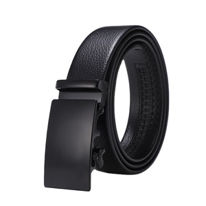 Ceinture assortie pour hommes, accessoires, boucle automatique de qualité, en cuir véritable, marque personnalisée, Logo - Product Image 2