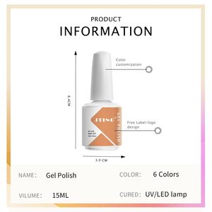 Paquete de Esmalte de Uñas PRO Gratis, <span class=keywords><strong>Kit</strong></span> de Esmalte de Gel de 6 Colores, Esmalte de Gel Semipermanente, Suministros de Arte de Uñas al por Mayor - Product Image 2