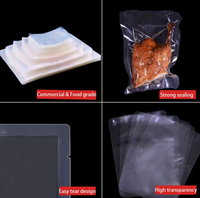Sacs sous vide personnalisés en gros, résistants aux hautes températures, transparents, de qualité alimentaire, thermoscellables, pour la conservation des aliments congelés, pochettes durables pour la cuisine