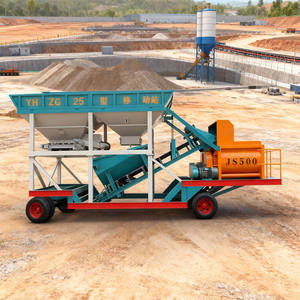 Planta Mezcladora de Concreto Móvil Eficiente YHZS25 de 25-180m3/h, con Mezcladora JS500 y Celdas de Carga, Precio de Fábrica - Product Image 4