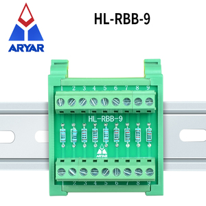 Módulo de distribución de resistencia de montaje en riel DIN de 9 canales 10R a 10 M Ohm 1/4W Placa de ruptura de resistencia - Product Image 3
