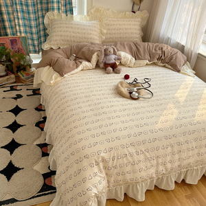 Adorable Juego de Ropa de Cama con Estampado de Perrito - Sweet <span class=keywords><strong>Dreams</strong></span>, Juego de 4 Piezas con Volantes, Fácil de Lavar y Suave - Product Image 3