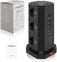 Harga grosir EU US UK AC soket kabel listrik jenis menara Multi-channel Smart USB Power Outlet