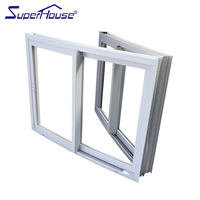Arch Curved Thermal Break Aluminio Calor Soak Aislado Tinte de color templado Sliding Stay Windows