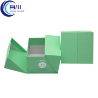 Caja de Regalo de Cartón Rígido con Logotipo y Patrón de Papel Recubierto Reciclable, para Frascos, Joyería o Productos Cosméticos para el Cuidado de la Piel