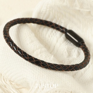 JUSTOP TRENDY Magnetic <b>Stainless</b> <b>Steel</b> Strand <b>Bracelet</b> for <b>Men</b> Fashion Skeleton Pattern Gift - Product Image 6