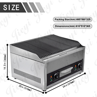Barbecue à gaz avec contrôle de température réglable, plaque de cuisson antiadhésive côtelée, garde les jus et les saveurs, OEM ODM