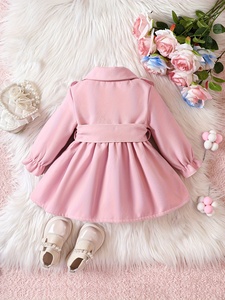 <span class=keywords><strong>Manteau</strong></span> à double boutonnage pour bébé fille, imprimé, mignon, respirant, à revers à volants, automne/<span class=keywords><strong>hiver</strong></span> - Product Image 2