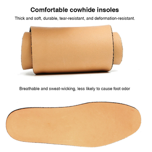 Bottes à lacets pour hommes en cuir Goodyear faites à la main sur mesure OEM, en cuir de cheval véritable, à semelle épaisse, confortables pour un style décontracté et rétro, idéales pour le travail. - Product Image 6