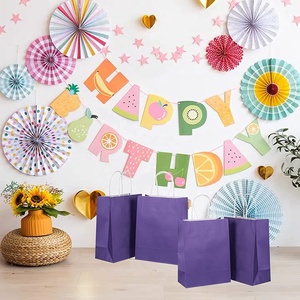 Bolsas de Papel Kraft Reciclables de Lujo Ecológicas de Color Morado Medio con Asas, Logotipo Personalizado, Bolsas de Regalo de Alta Calidad para Baby Shower - Product Image 6