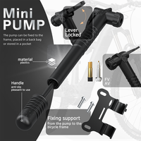 Pompe à vélo mini haute pression BAIMEI 80 PSI, portable, en alliage d'aluminium avec manomètre, valve Schrader Presta pour VTT et vélo de route, vente en gros OEM