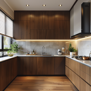 Set di Mobili da <span class=keywords><strong>Cucina</strong></span> VSME Moderni <span class=keywords><strong>Zen</strong></span> in Pietra Sinterizzata, Grigio Scuro, Minimalista, Modulare - Product Image 6