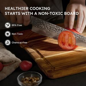 Juego <span class=keywords><strong>de</strong></span> 4 Tablas <span class=keywords><strong>de</strong></span> Cortar <span class=keywords><strong>de</strong></span> Teca para Cocina, Resistentes, No Tóxicas, Antideslizantes, Esenciales para la Cocina, Regalo <span class=keywords><strong>de</strong></span> Inauguración <span class=keywords><strong>de</strong></span> <span class=keywords><strong>Casa</strong></span> - Product Image 6