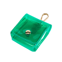 Sac de rangement transparent polyvalent en PVC Porte-monnaie avec bouton-pression pour un usage quotidien Mini pochette transparente personnalisée Commandes en gros disponibles