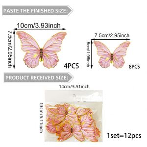 Wholesale 3D Acrylic Butterfly <b>Wall</b> <b>Stickers</b> PVC Stick Decals for Living Room Bedroom Home Decoration - Product Image 5