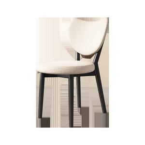 Chaise de salle à manger en bois massif de style nordique rétro, dossier rembourré en cuir, style minimaliste moderne, meubles de salle à manger - Product Image 4