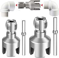 Fileteuse électrique pour tuyaux, filetage interne/extérieur, 4/6 branches, tuyau PPR 1/2+3/4, acier au carbone universel, outil de filetage à tige hexagonale