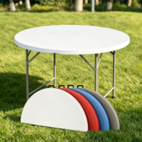 Table en plastique directe d'usine meubles modernes durables salle à manger portable camping fête événement mariage