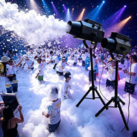 Lanceur de mousse électrique intelligent en métal 1500W avec contrôle DMX 8 canaux pour fêtes moussantes, événements intérieurs/extérieurs, célébrations à la piscine et à la plage