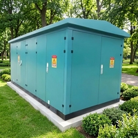Poste de transformateur compact préfabriqué personnalisable 12 kV 630A-1250A IP40 en acier pour distribution d'énergie