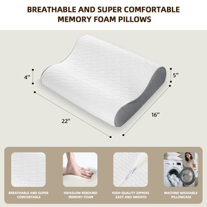 Hot bán loạt sang trọng cao cấp ném chất lượng nhung Bộ nhớ bọt gối khách sạn Ergonomic gối - Product Image 2