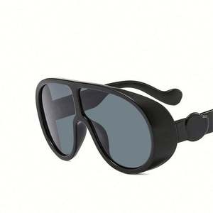 Lunettes de soleil rétro tendance 2022 pour hommes et femmes, grandes montures steampunk, lunettes de soleil surdimensionnées en forme de bouclier - Product Image 4