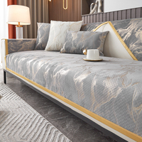 Housse de canapé épaisse de qualité supérieure, monobloc, lavable, anti-poussière, avec motif nuage en feuille métallique pour maison contemporaine