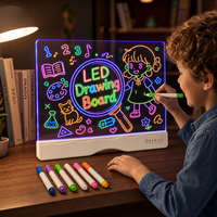 Panneau d'affichage LED RGB au design minimaliste, surface PC lumineuse effaçable, luminosité réglable, utilisation multi-scènes pour la maison et les entreprises